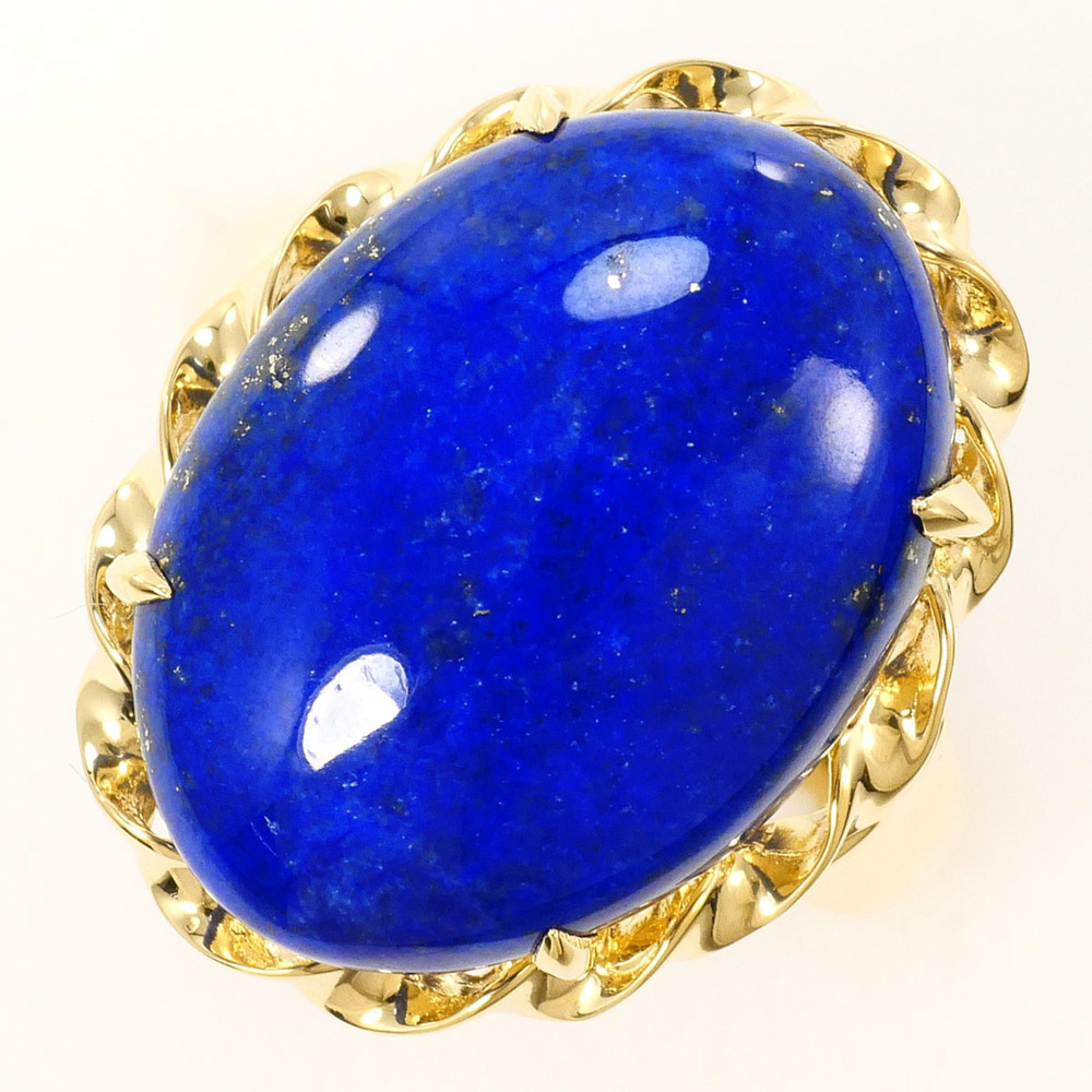 VINTAGE 18k Gold Lapis Ring